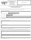 Fillable Form Fllc-Articlesdomestication - Foreign Limited Liability Company Articles Of Domestication - 2012 Printable pdf