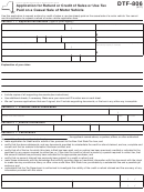 Form Dtf-806 - Application For Refund Or Credit Of Sales Or Use Tax Paid On A Casual Sale Of Motor Vehicle Printable pdf
