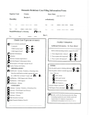 Domestic Relations Case Filing Information Form