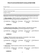 Practicum Suprevisor's Evaluation Form
