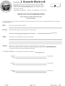 Form 113-arf - Articles Of Incorporation - Ohio Secretary Of State
