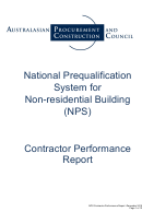 Fillable Contractor Performance Report (Cpr) Form Printable pdf