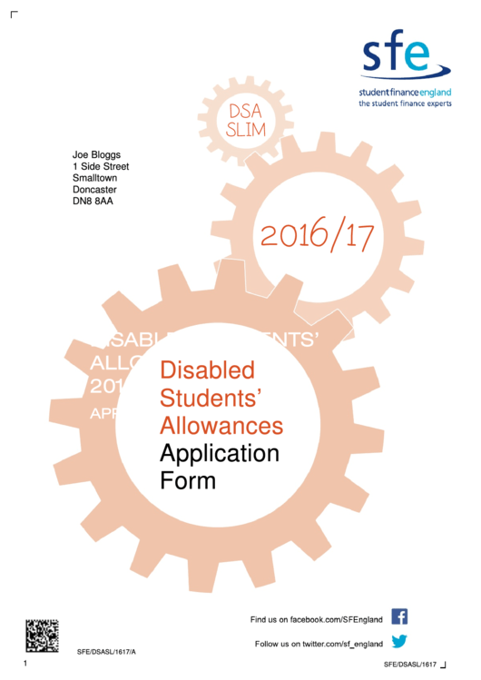 Fillable Disabled Students