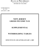 New Jersey Gross Income Tax Supplemental Withholding Tables - 2005