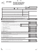 Fillable Form Ct-240 - Foreign Corporation License Fee Return - 2011 Printable pdf