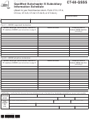 Form Ct-60-qsss - Qualified Subchapter S Subsidiary Information Schedule - New York State Department Of Taxation And Finance - 2012