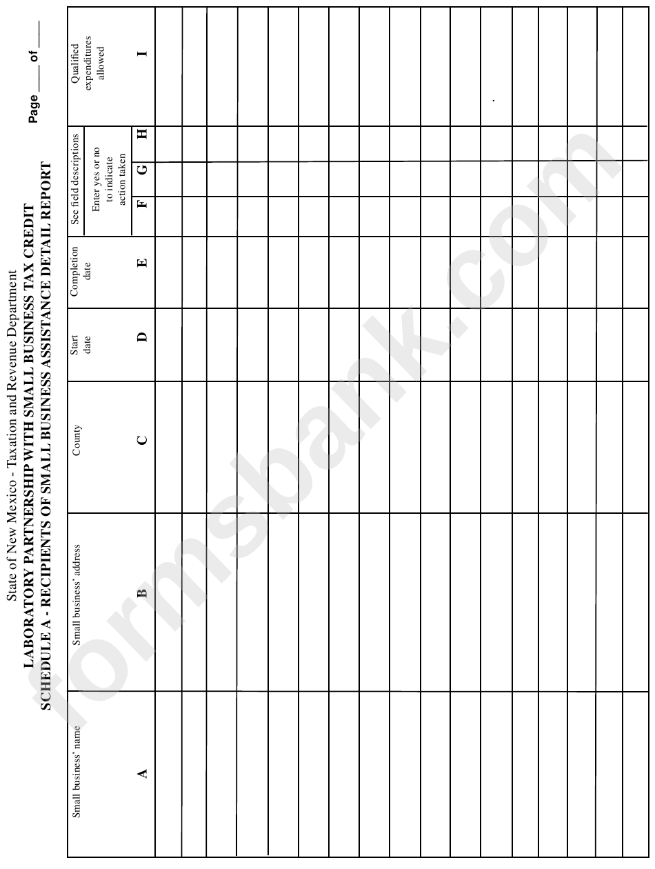 Form Rpd-41325 - Application For Laboratory Partnership With Small Business Tax Credit - State Of New Mexico Taxation And Revenue Department
