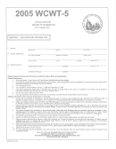 Form Wcwt-5 - Application For Refund Of Wilmington City Wage Tax - 2005
