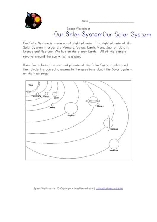 Solar System Worksheet Printable Pdf Download