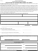 Form Rpd-41371 - Application For Veteran Employment Tax Credit - State Of New Mexico Taxation And Revenue Department