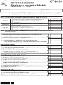Form Ct-34-sh - New York S Corporation Shareholders' Information Schedule - 2012
