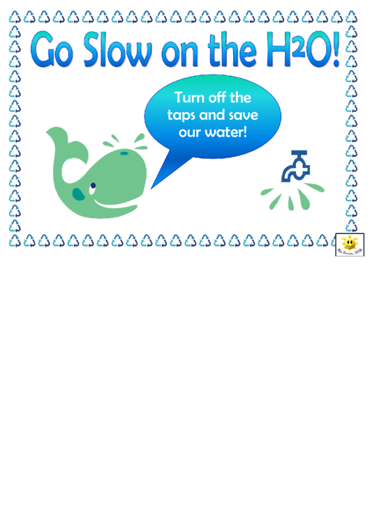 Go Slow On The H2o Poster Template Printable pdf