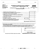 Form Di-00 - Declaration Of Estimated Kent -ohio City Income Tax - 2000