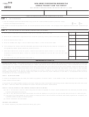Form 319 - Urban Transit Hub Tax Credit - New Jersey Corporation Business Tax - 2012