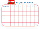 Bus Weekly Behavior Chart