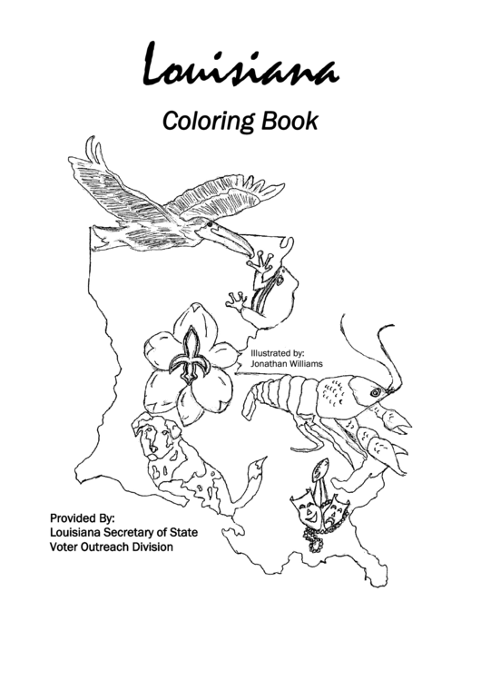 Louisiana Coloring Book Printable pdf