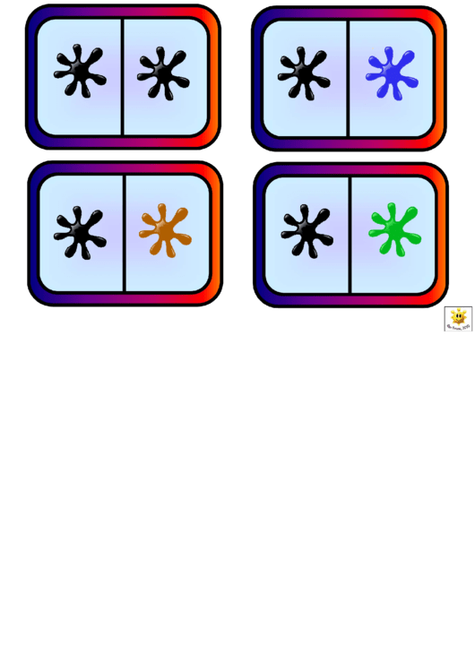Color Splat Dominoes Game Template