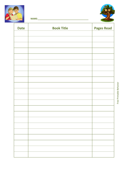 Reading Log (Magic Tree House) Template Printable pdf