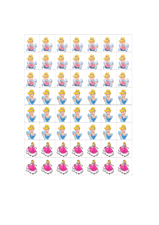 Cinderella Stickers Printable pdf