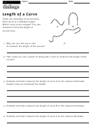 Length Of A Curve - Math Worksheet (With Answers) Printable pdf