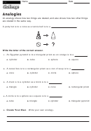 Analogies (shapes) - Math Worksheet With Answers