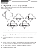 Is A Pyramid Always A Pyramid - Math Worksheet With Answers Printable pdf