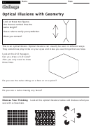 Optical Illusions With Geometry - Math Worksheet