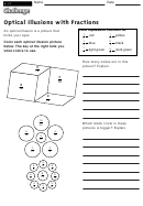 Optical Illusions With Fractions - Math Worksheet With Answers