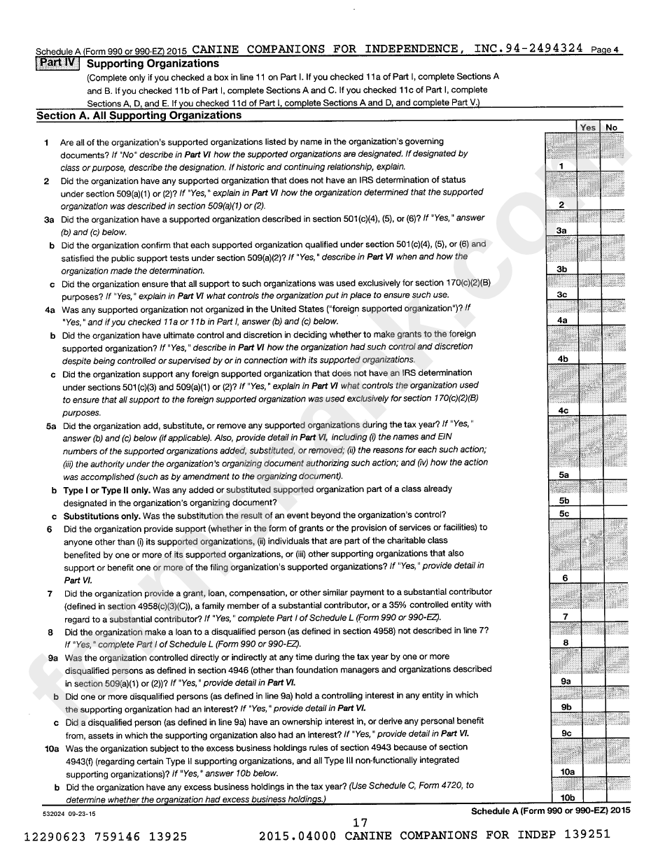 Form 990 - Return Of Organization Exempt From Income Tax - Sample - 2015