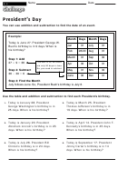 President's Day - Math Worksheet With Answers