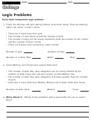 Logic Problems - Math Worksheet With Answers