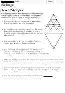 Seven Triangles - Geometry Worksheet With Answers
