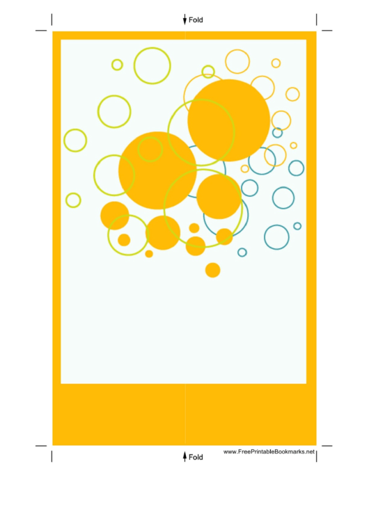 Yellow Bubbles Bookmark Template Printable pdf