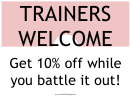 Trainers Welcome Sign
