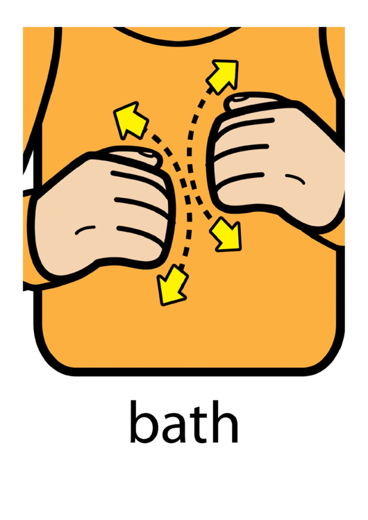 Bath Sign (Sign Language Words) Printable pdf