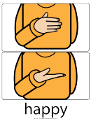 Happy Sign Language Chart