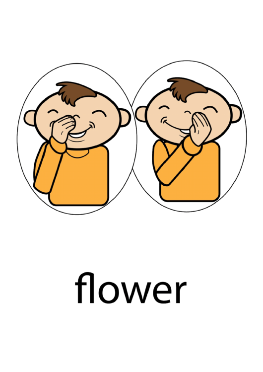 Flower Sign Language Chart Printable pdf