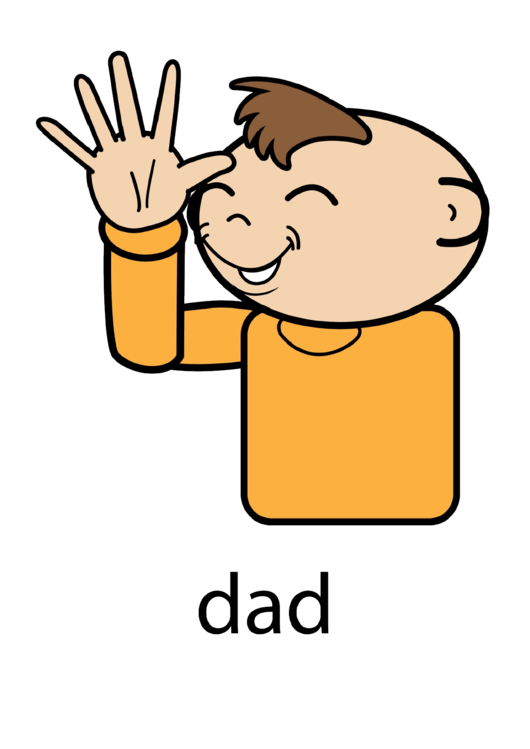 Dad Sign Language Chart printable pdf download