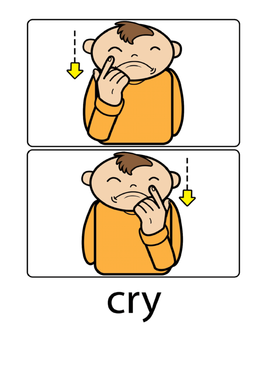 Cry Sign Language Chart Printable pdf