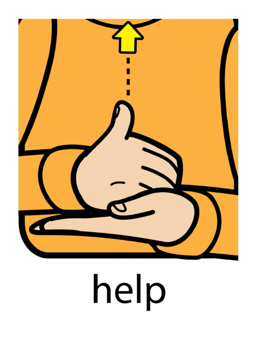 Help Sign Language Chart Printable pdf