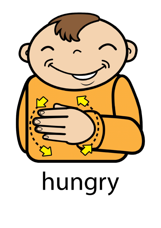 Hungry Sign Language Chart Printable pdf