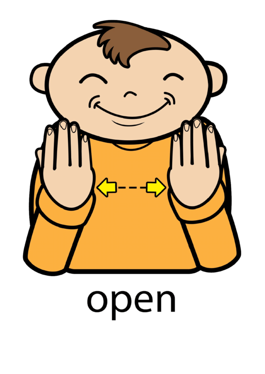 Open Sign Language Chart Printable pdf