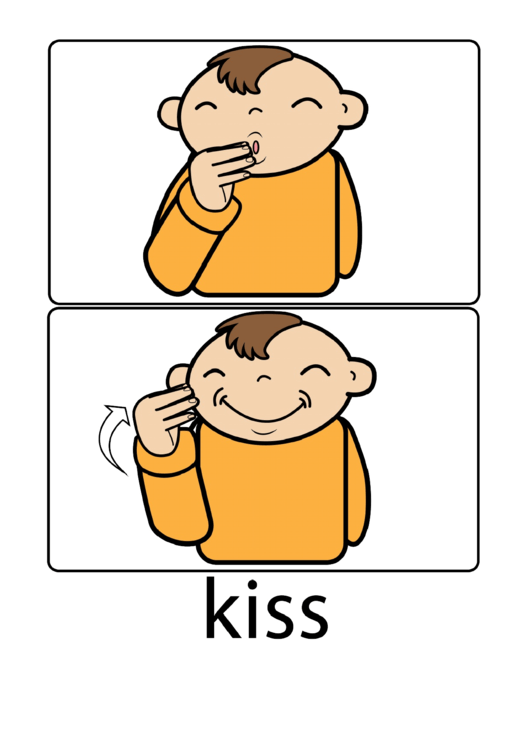 Kiss Sign Language Chart Printable pdf