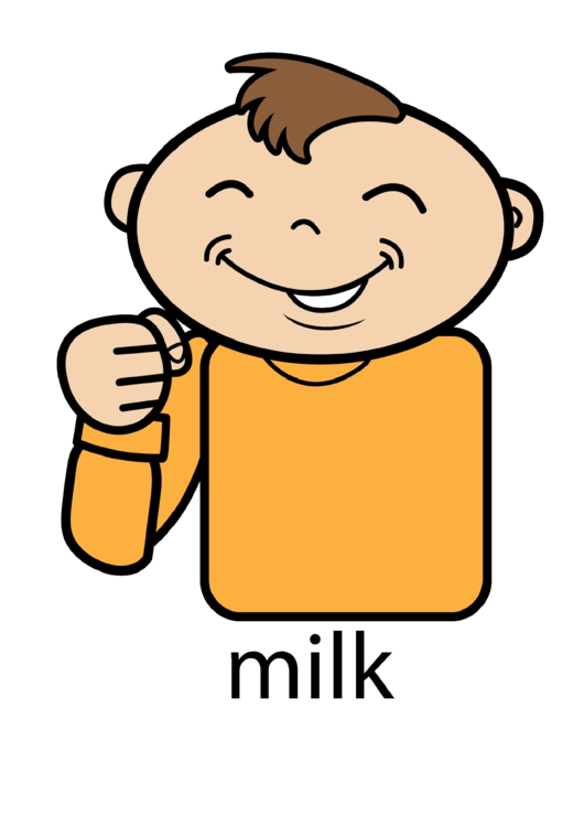 Milk Sign Language Chart Printable pdf