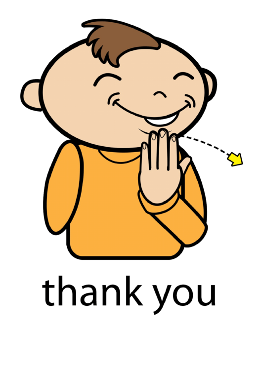 Thank You Sign (Color) Printable pdf