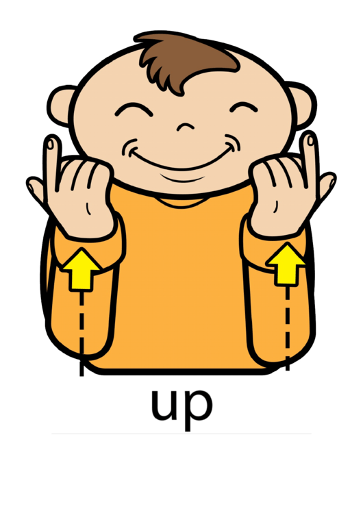 Up Sign Language Chart Printable pdf