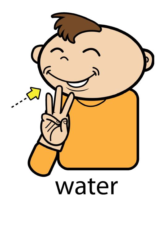 Water Sign Language Chart Printable pdf