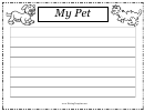 My Pet Writing Template First Grade