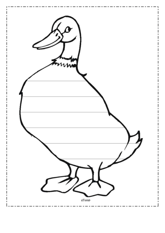 Duck Writing Template First Grade Printable pdf