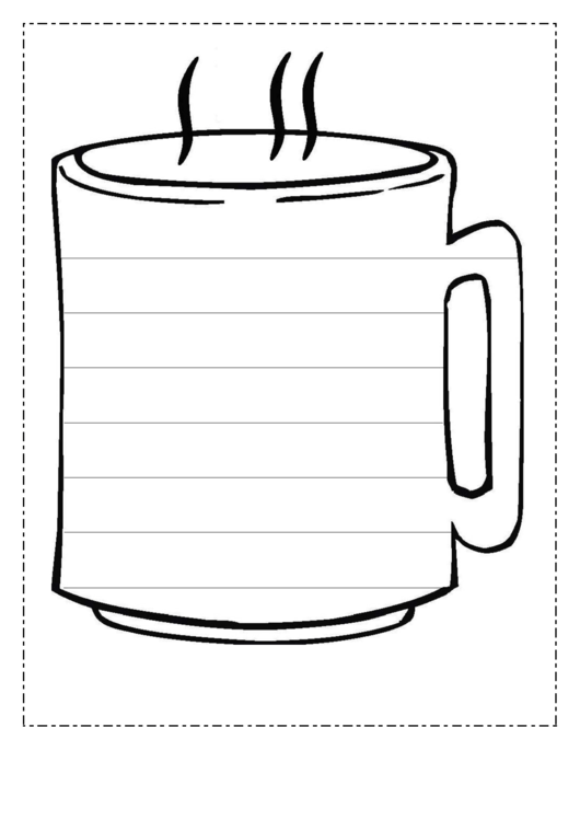 Coffee Cup Writing Template First Grade Printable pdf